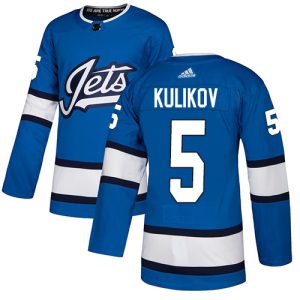 Stylish Adidas Jets #5 Dmitry Kulikov Blue Alternate Authentic Stitched NHL Jersey perfect for game days