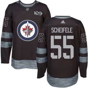 Stylish Adidas Jets #55 Mark Scheifele Black 1917 2017 100th Anniversary Stitched NHL Jersey a must - have for collectors