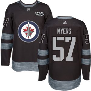 Amazing Adidas Jets #57 Tyler Myers Black 1917 2017 100th Anniversary Stitched NHL Jersey to show your team spirit