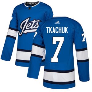 Fantastic Adidas Jets #7 Keith Tkachuk Blue Alternate Authentic Stitched NHL Jersey perfect for game days