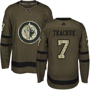 Stylish Adidas Jets #7 Keith Tkachuk Green Salute to Service Stitched NHL Jersey perfect for game days