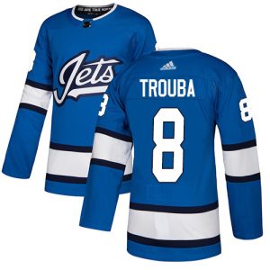 Fantastic Adidas Jets #8 Jacob Trouba Blue Alternate Authentic Stitched NHL Jersey a must - have for collectors