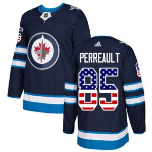Fantastic Adidas Jets #85 Mathieu Perreault Navy Blue Home Authentic USA Flag Stitched NHL Jersey a must - have for collectors