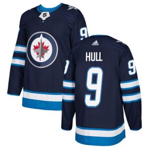 Amazing Adidas Jets #9 Bobby Hull Navy Blue Home Authentic Stitched NHL Jersey a must - have for collectors