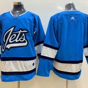 Fantastic Adidas Jets Blank Blue Alternate Authentic Stitched NHL Jersey for die - hard fans