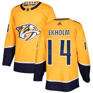 Sleek Adidas Predators #14 Mattias Ekholm Yellow Home Authentic Stitched NHL Jersey to elevate your fan gear collection