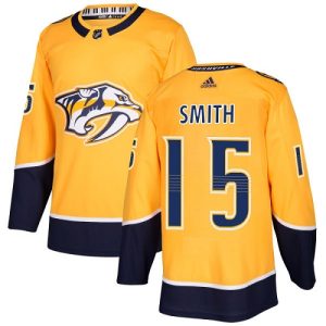 Cool Adidas Predators #15 Craig Smith Yellow Home Authentic Stitched NHL Jersey for ultimate hockey enthusiasts