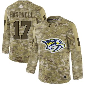 Gorgeous Adidas Predators #17 Scott Hartnell Camo Authentic Stitched NHL Jersey to stand out at the stadium