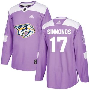 Gorgeous Adidas Predators #17 Wayne Simmonds Purple Authentic Fights Cancer Stitched NHL Jersey to stand out at the stadium
