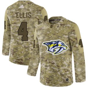 Stunning Adidas Predators #4 Ryan Ellis Camo Authentic Stitched NHL Jersey a must - have for collectors