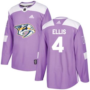 Stylish Adidas Predators #4 Ryan Ellis Purple Authentic Fights Cancer Stitched NHL Jersey for ultimate hockey enthusiasts