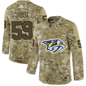 Stunning Adidas Predators #59 Roman Josi Camo Authentic Stitched NHL Jersey to stand out at the stadium