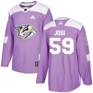 Sleek Adidas Predators #59 Roman Josi Purple Authentic Fights Cancer Stitched NHL Jersey to stand out at the stadium