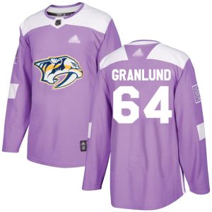 Stylish Adidas Predators #64 Mikael Granlund Purple Authentic Fights Cancer Stitched NHL Jersey for ultimate hockey enthusiasts