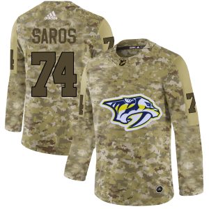 Stunning Adidas Predators #74 Juuse Saros Camo Authentic Stitched NHL Jersey to elevate your fan gear collection