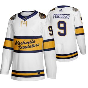 Gorgeous Adidas Predators #9 Filip Forsberg Men's White 2020 Winter Classic Retro Authentic NHL Jersey for ultimate hockey enthusiasts