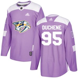 Top - notch Adidas Predators #95 Matt Duchene Purple Authentic Fights Cancer Stitched NHL Jersey for ultimate hockey enthusiasts