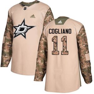 Stunning Adidas Stars #11 Andrew Cogliano Camo Authentic 2017 Veterans Day Stitched NHL Jersey to show your team spirit