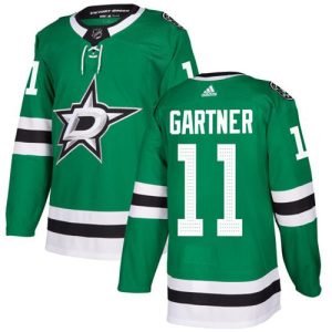 Top - notch Adidas Stars #11 Mike Gartner Green Home Authentic Stitched NHL Jersey for die - hard fans