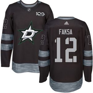 Stylish Adidas Stars #12 Radek Faksa Black 1917 2017 100th Anniversary Stitched NHL Jersey to stand out at the stadium