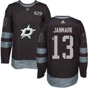 Chic Adidas Stars #13 Mattias Janmark Black 1917 2017 100th Anniversary Stitched NHL Jersey for die - hard fans