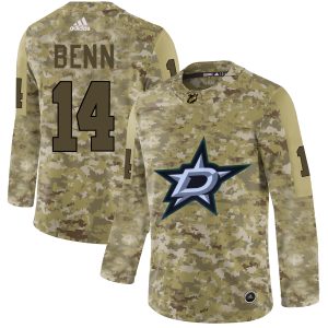 Sleek Adidas Stars #14 Jamie Benn Camo Authentic Stitched NHL Jersey for ultimate hockey enthusiasts