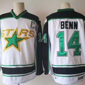 Top - notch Adidas Stars #14 Jamie Benn White Road Authentic Stitched NHL Jersey a must - have for collectors