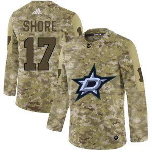 Premium Adidas Stars #17 Devin Shore Camo Authentic Stitched NHL Jersey for ultimate hockey enthusiasts