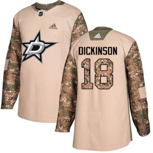 Amazing Adidas Stars #18 Jason Dickinson Camo Authentic 2017 Veterans Day Stitched NHL Jersey perfect for game days