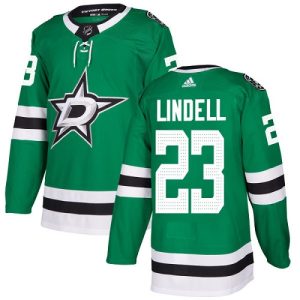 Top - notch Adidas Stars #23 Esa Lindell Green Home Authentic Stitched NHL Jersey for ultimate hockey enthusiasts