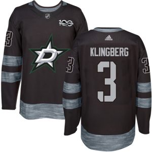 Stylish Adidas Stars #3 John Klingberg Black 1917 2017 100th Anniversary Stitched NHL Jersey a must - have for collectors