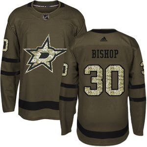 Top - notch Adidas Stars #30 Ben Bishop Green Salute to Service Stitched NHL Jersey a must - have for collectors