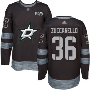 Top - notch Adidas Stars #36 Mats Zuccarello Black 1917 2017 100th Anniversary Stitched NHL Jersey to elevate your fan gear collection