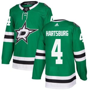 Amazing Adidas Stars #4 Craig Hartsburg Green Home Authentic Stitched NHL Jersey perfect for game days