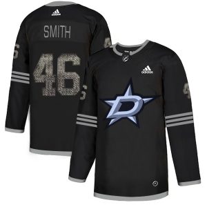 Fantastic Adidas Stars #46 Gemel Smith Black Authentic Classic Stitched NHL Jersey a must - have for collectors