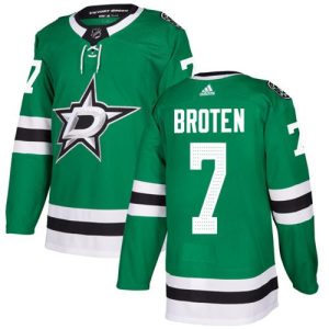 Fantastic Adidas Stars #7 Neal Broten Green Home Authentic Stitched NHL Jersey for ultimate hockey enthusiasts
