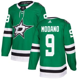 Stunning Adidas Stars #9 Mike Modano Green Home Authentic Stitched NHL Jersey a must - have for collectors