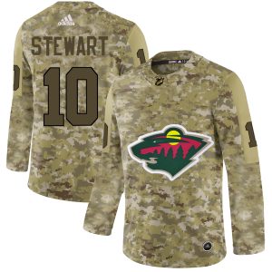 Sleek Adidas Wild #10 Cam Stewart Camo Authentic Stitched NHL Jersey for die - hard fans