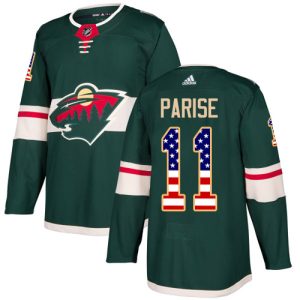 Fantastic Adidas Wild #11 Zach Parise Green Home Authentic USA Flag Stitched NHL Jersey to stand out at the stadium
