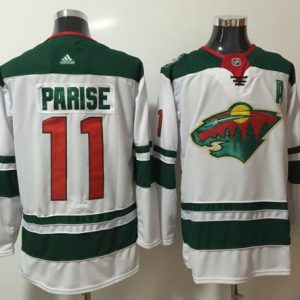 Cool Adidas Wild #11 Zach Parise White Road Authentic Stitched NHL Jersey for die - hard fans