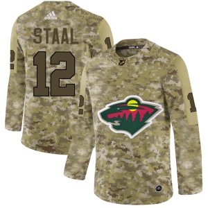 Sleek Adidas Wild #12 Eric Staal Camo Authentic Stitched NHL Jersey to elevate your fan gear collection