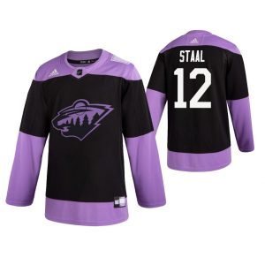 Fantastic Adidas Wild #12 Eric Staal Men's Black Hockey Fights Cancer Practice NHL Jersey to show your team spirit
