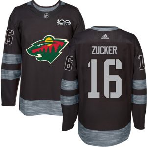 Gorgeous Adidas Wild #16 Jason Zucker Black 1917 2017 100th Anniversary Stitched NHL Jersey perfect for game days