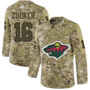 Stylish Adidas Wild #16 Jason Zucker Camo Authentic Stitched NHL Jersey perfect for game days