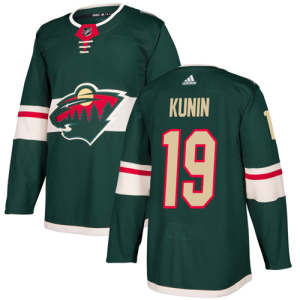 Stylish Adidas Wild #19 Luke Kunin Green Home Authentic Stitched NHL Jersey to elevate your fan gear collection
