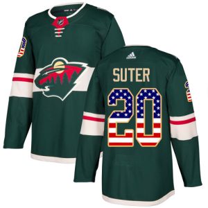 Top - notch Adidas Wild #20 Ryan Suter Green Home Authentic USA Flag Stitched NHL Jersey a must - have for collectors