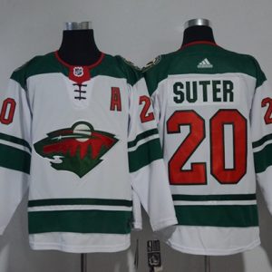 Chic Adidas Wild #20 Ryan Suter White Road Authentic Stitched NHL Jersey to show your team spirit