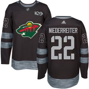 Premium Adidas Wild #22 Nino Niederreiter Black 1917 2017 100th Anniversary Stitched NHL Jersey a must - have for collectors