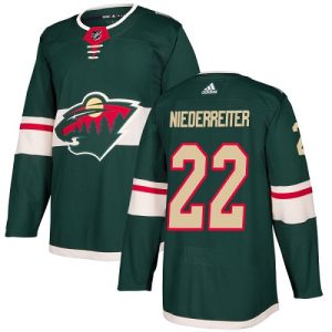 Top - notch Adidas Wild #22 Nino Niederreiter Green Home Authentic Stitched NHL Jersey for die - hard fans
