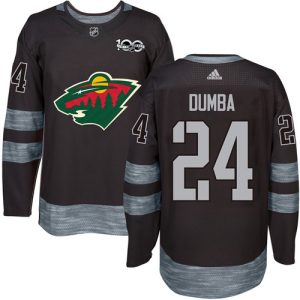 Premium Adidas Wild #24 Matt Dumba Black 1917 2017 100th Anniversary Stitched NHL Jersey for ultimate hockey enthusiasts